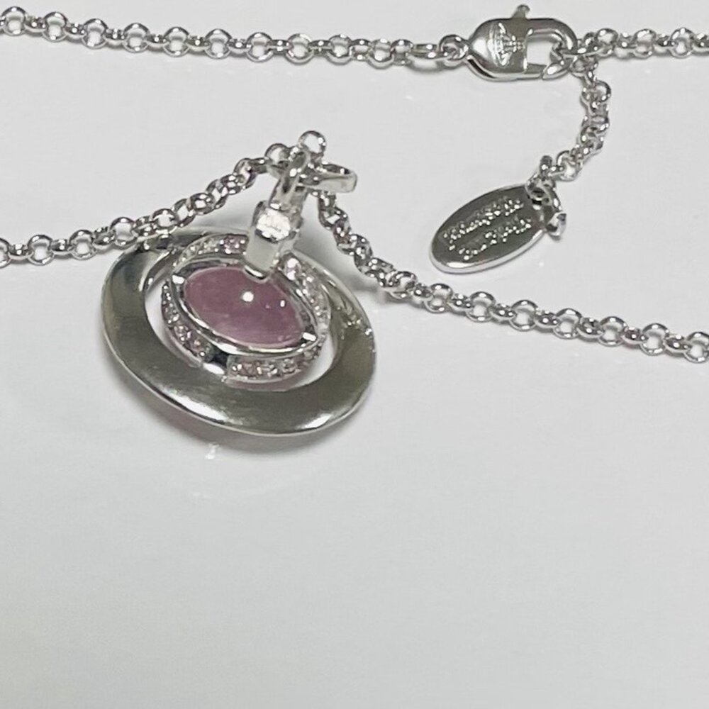 Vivienne Westwood Silver and Pink Necklace